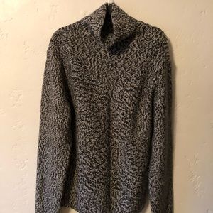 Urban, deconstructed, chunky turtle neck sweater